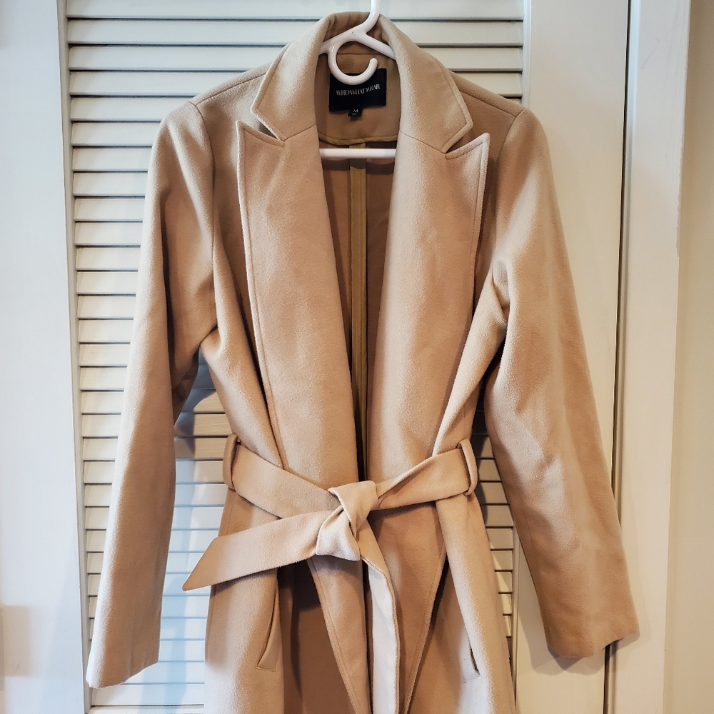 Who What Wear belted camel overcoat (medium)
